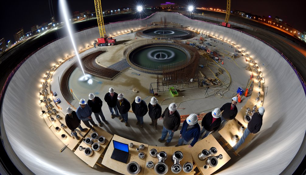 dancing fountain construction process