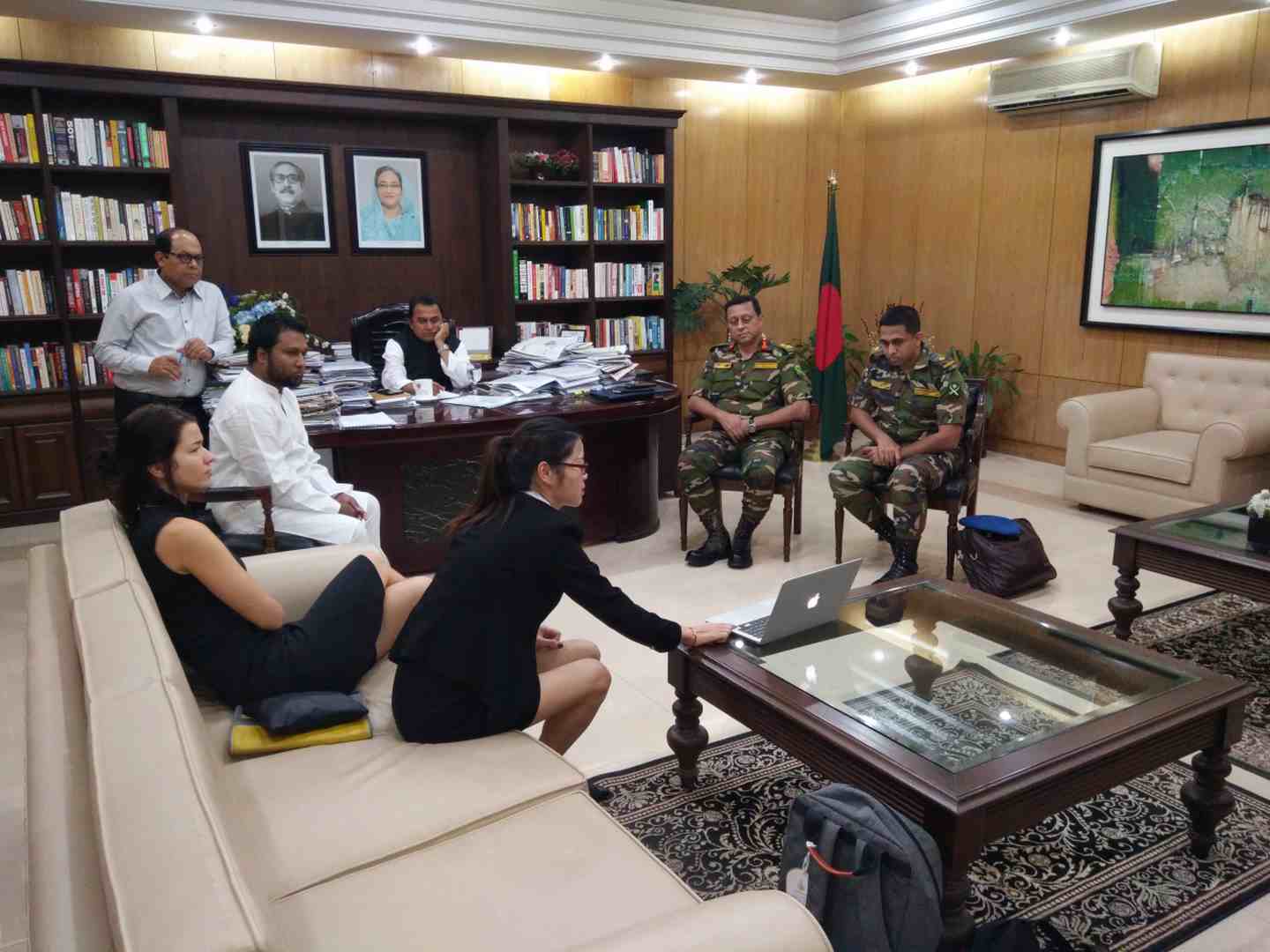 group photo of customers