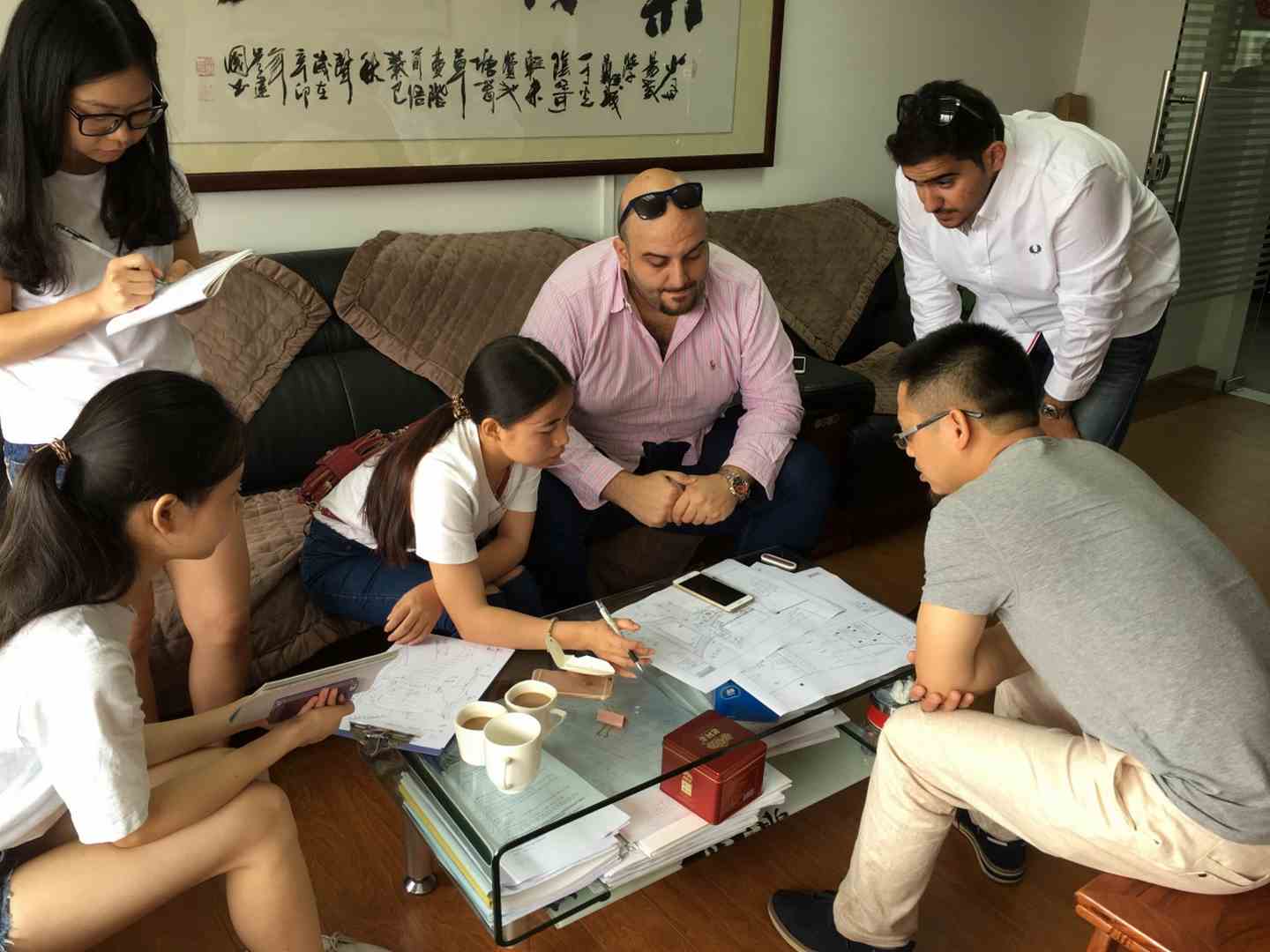 group photo of customers