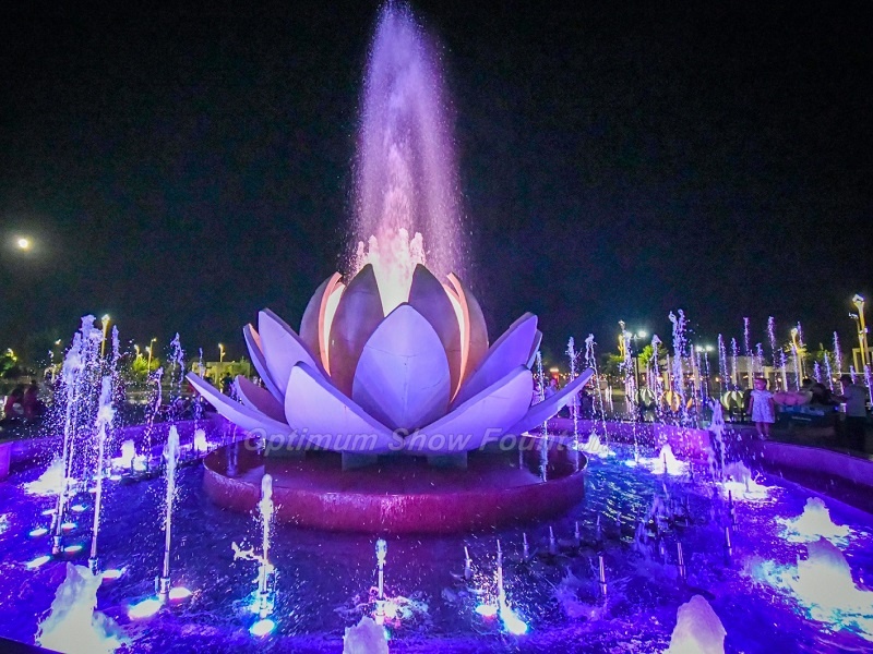 Lotus Sculpture Dry Fountain Project in Turkestan City of Kazakhstan