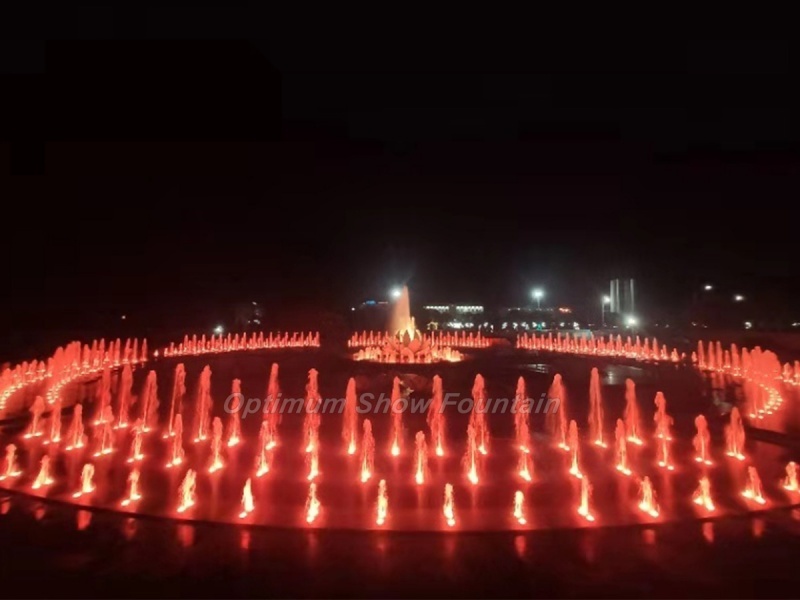 Lotus Sculpture Dry Fountain Project in Turkestan City of Kazakhstan