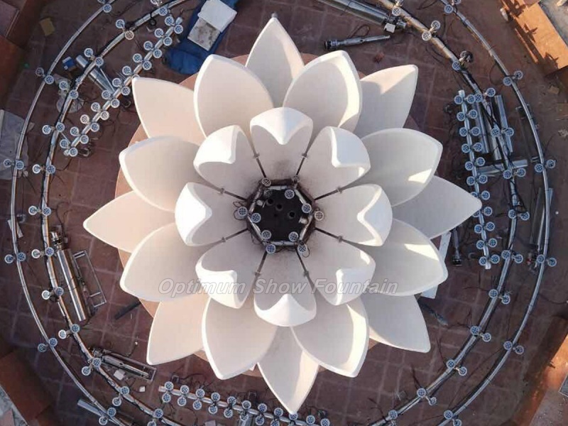 Lotus Sculpture Dry Fountain Project in Turkestan City of Kazakhstan