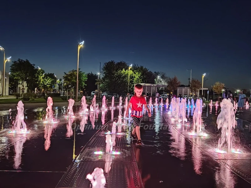 Lotus Sculpture Dry Fountain Project in Turkestan City of Kazakhstan