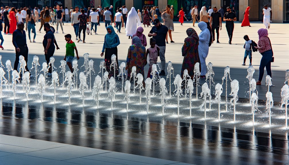 Dry Deck Fountain (Jumping Jet) Systems for Public Spaces