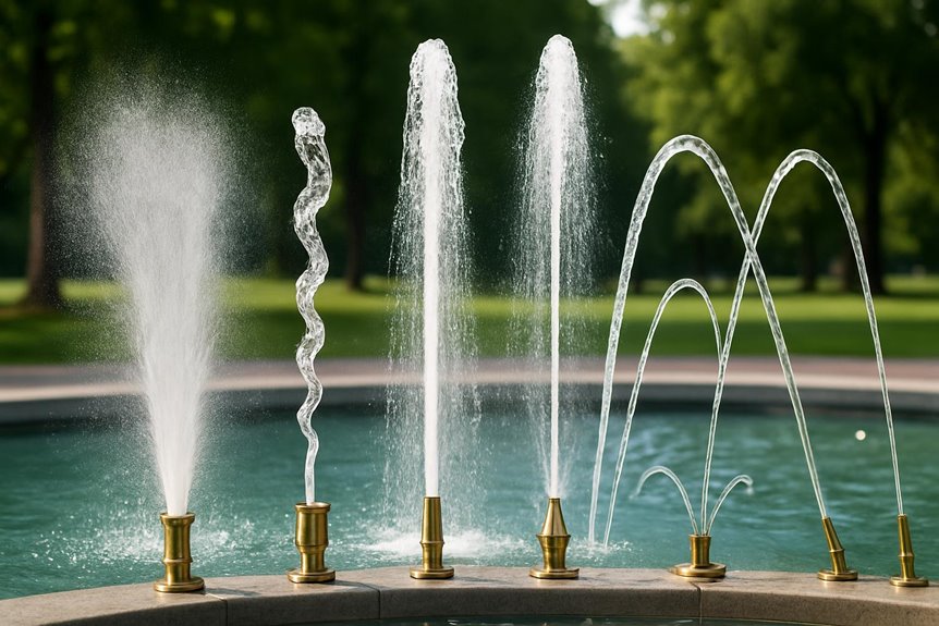 fountain nozzle type comparison