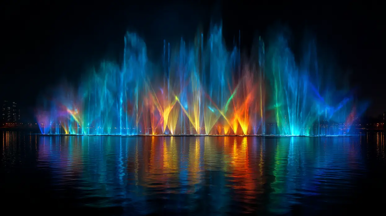 Modern multimedia laser show operating as one synchronized system